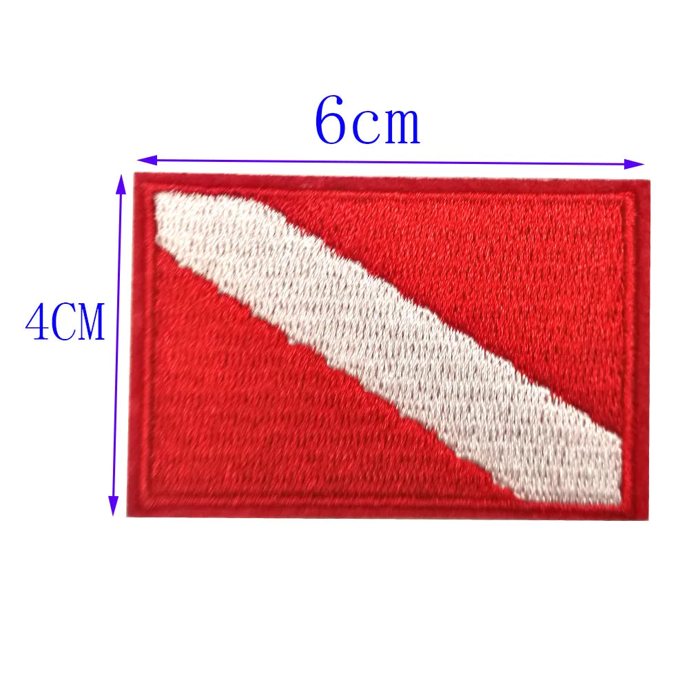 Scuba Diving Flag Patch