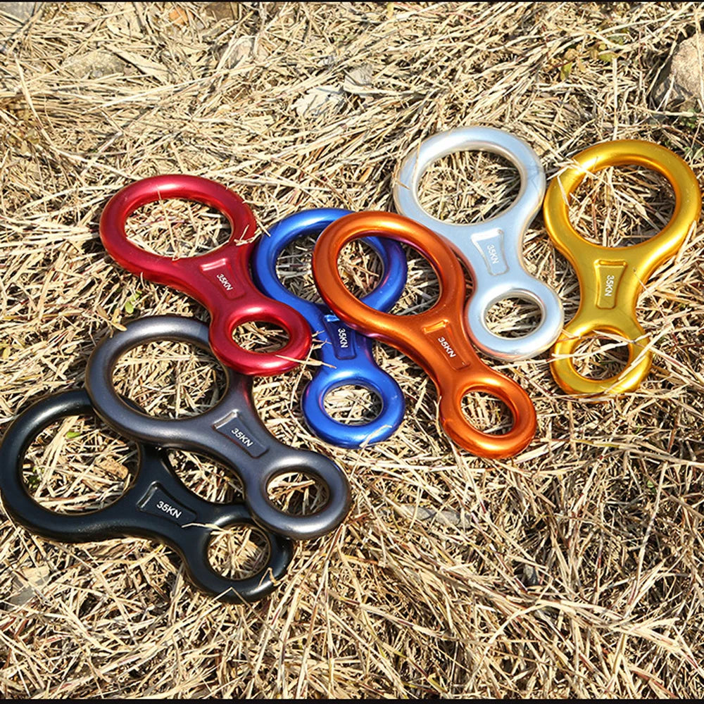 35KN Aluminum Alloy Rock Climbing 8 Word Ring Round Hoop