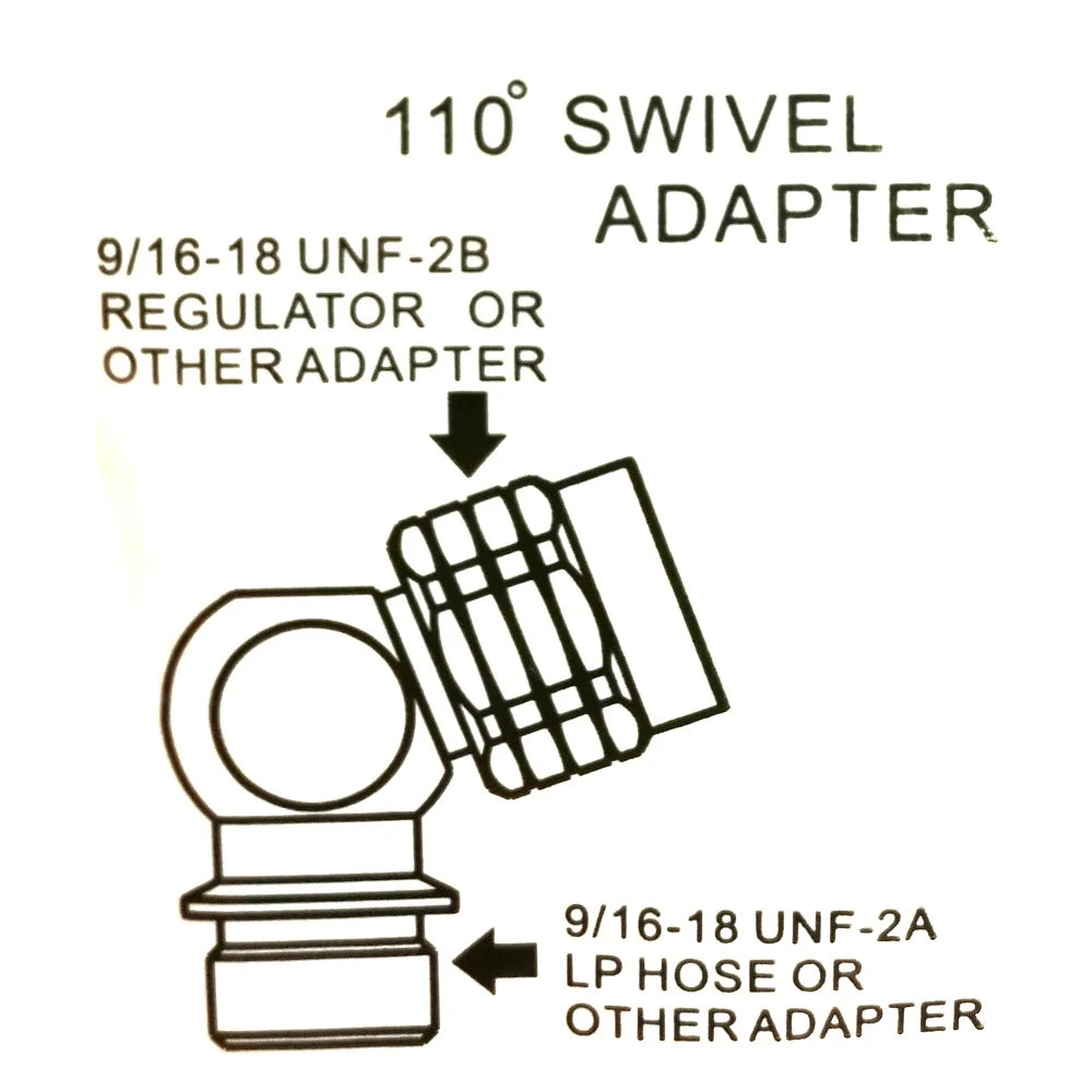 2nd stage hose swivel adaptor